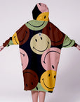 Rainkiss Rain Poncho - Retro Smiley
