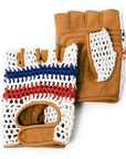 Fahrradhandschuhe Handschuhe Beige Weiss Rot Blau