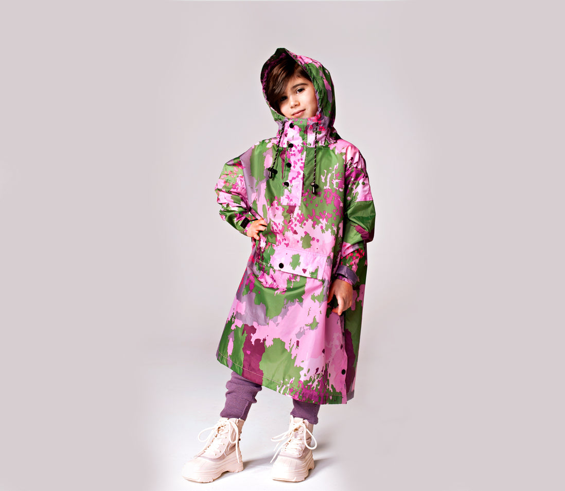 Rainkiss Regenponcho für Kinder Digi Spring von Rainkiss Kapuze