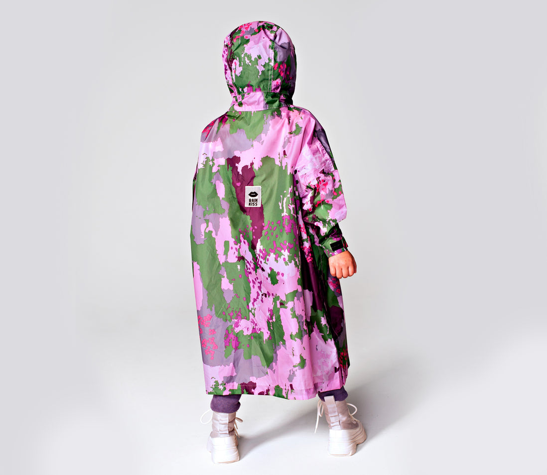 Rainkiss Regenponcho für Kinder Digi Spring von Rainkiss Rückseite