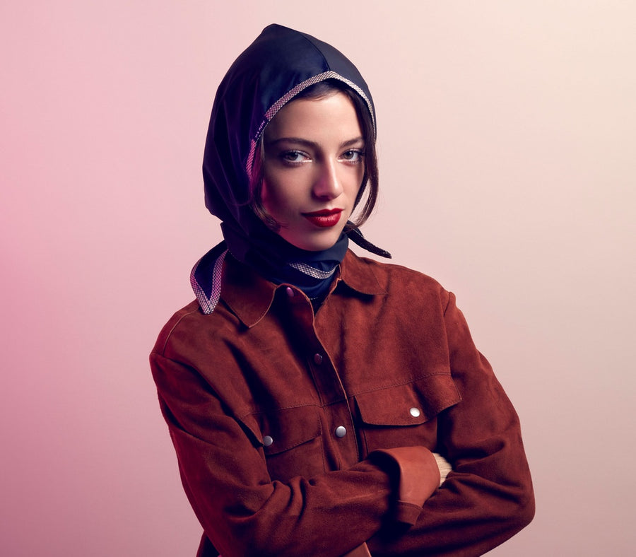 CAPUCHE rain hood "Houndstooth"