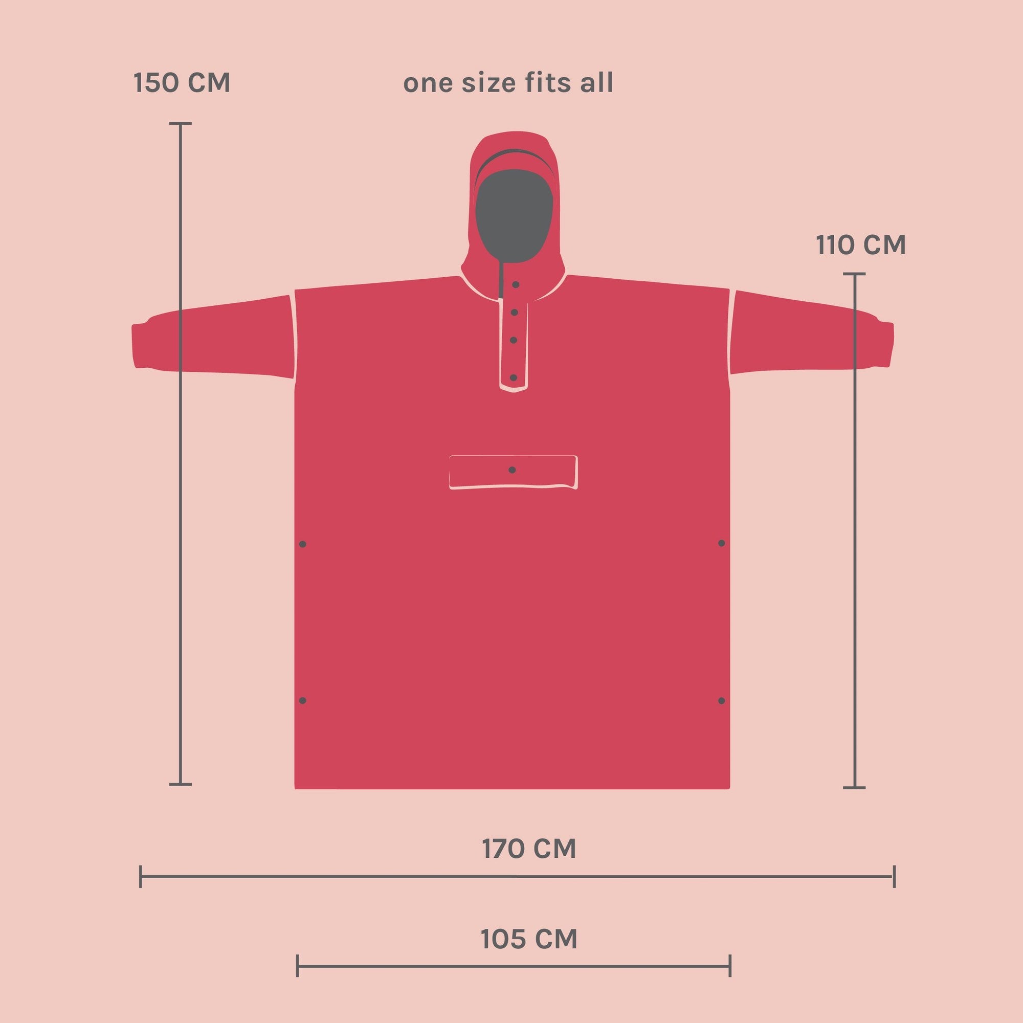 Rainkiss rain poncho - Pink Panther