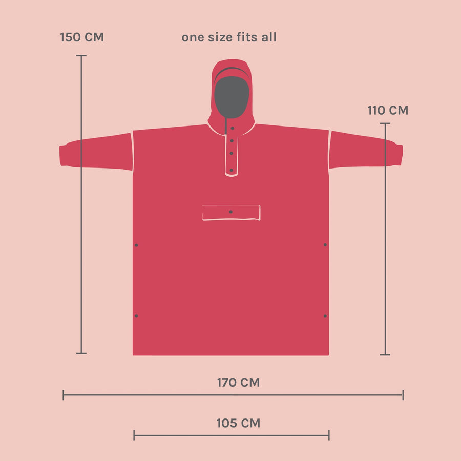 Größe Rainkiss Poncho One Size Fits All